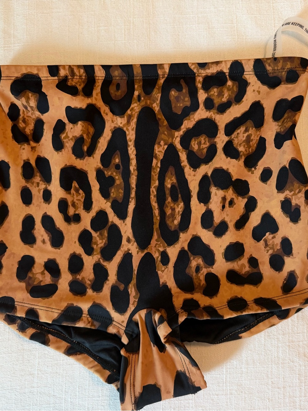 TA3 Mega Sculpting Boy Shortie Swim Bottom Symmetric Leopard XS NWT - Picture 2 of 9